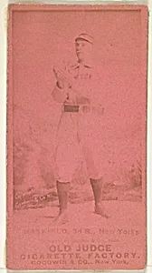 Gil Hatfield, 3rd Base, New York, from the Old Judge series (N172) for Old Judge Cigarettes by Goodwin & Company