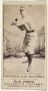 Gil Hatfield, 3rd Base, New York, from the Old Judge series (N172) for Old Judge Cigarettes by Goodwin & Company