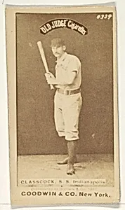 Glasscock, Shortstop, Indianapolis, from the Old Judge series (N172) for Old Judge Cigarettes by Goodwin & Company