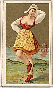 Gothia, from the Dancing Girls of the World series (N185) issued by Wm. S. Kimball & Co. by William S. Kimball & Company