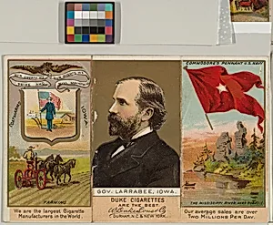 Governor Larrabee, Iowa, from "Governors, Arms, Etc." series (N133-2), issued by Duke Sons & Co. by W. Duke, Sons & Co.
