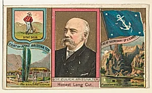 Governor Zulick, Arizona Territory, from "Governors, Arms, Etc." series (N133-1), issued by Duke Sons & Co. by W. Duke, Sons & Co.