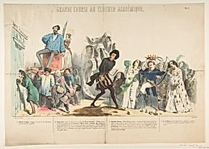 Grand Course au Clocher Académique, Pl. 2 by J. J. Grandville|Aubert et Cie