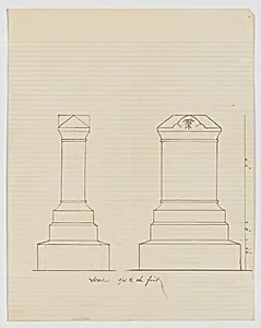 Grave Monument Design (Two elevations)