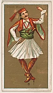 Greek Waltz, from National Dances (N225, Type 1) issued by Kinney Bros. by Kinney Brothers Tobacco Company