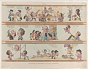 Grotesque Borders for Rooms & Halls, Plate 14 by Rudolph Ackermann, London|George Murgatroyd Woodward|Thomas Rowlandson