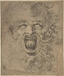 Grotesque Head with Curly Beard