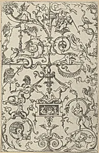 Grotesque Panel by Jacques Androuet Du Cerceau