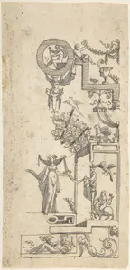 Grotesque with a Victory Figure Under an Overgrown Pergola