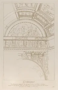 Grotesques: detail of the stucco reliefs decorating the Colosseum in Rome