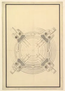 Ground Plan for a Catafalque for Frederick Augustus I, King of Poland and Elector of Saxony (1694-1733)