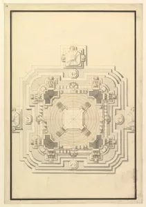 Ground Plan for a Catafalque for Leopold, Duke of Lorraine (d. 1729)