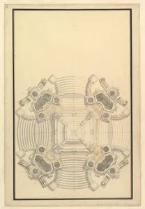 Ground Plan for a Catafalque for the King of Sardinia, Vittorio Amedeo (d.1732)