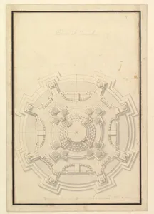 Ground Plan of a Catafalque for Francis Lewis of Newburg, Archshop of Mainz (died Breslau 1732)