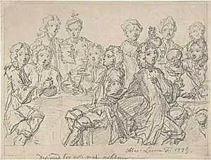 Group of Figures at a Table