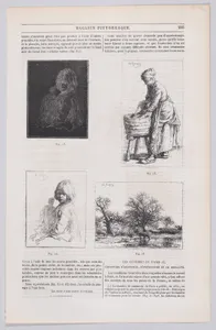 Group of wood engraving examples; from Magasin Pittoresque
