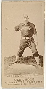 Guy Jackson Hecker, Pitcher, Louisville Colonels, from the Old Judge series (N172) for Old Judge Cigarettes by Goodwin & Company
