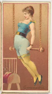 Gymnastic, from the Occupations of Women series (N502) for Frishmuth's Tobacco Company
