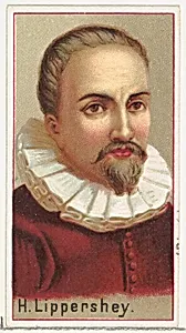 H. Lippershey, printer's sample for the World's Inventors souvenir album (A25) for Allen & Ginter Cigarettes by Allen & Ginter