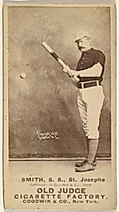H. Smith, Shortstop, St. Joseph Clay Eaters, from the Old Judge series (N172) for Old Judge Cigarettes by Goodwin & Company