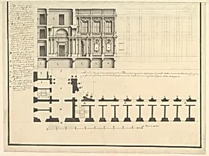 Half Longitudinal Section and Half Plan
