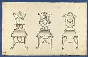 Hall Chairs, in Chippendale Drawings, Vol. I