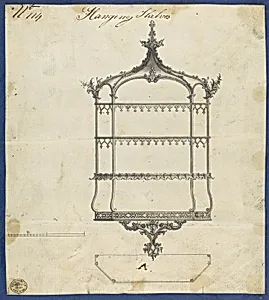 Hanging Shelves, from Chippendale Drawings, Vol. II by Thomas Chippendale