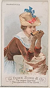 Harmonica, from the Musical Instruments series (N82) for Duke brand cigarettes by W. Duke, Sons & Co.|Schumacher & Ettlinger
