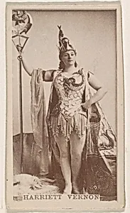 Harriett Vernon, from the Actresses series (N245) issued by Kinney Brothers to promote Sweet Caporal Cigarettes by Kinney Brothers Tobacco Company