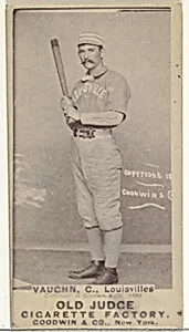 Harry Francis "Farmer" Vaughn, Catcher, Louisville Colonels, from the Old Judge series (N172) for Old Judge Cigarettes by Goodwin & Company