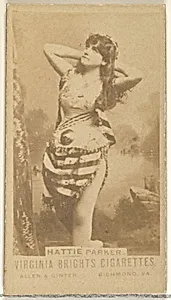 Hattie Parker, from the Actors and Actresses series (N45, Type 1) for Virginia Brights Cigarettes by Allen & Ginter