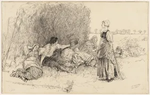 Haymakers Resting, Illustration for "The Leather Bottle"