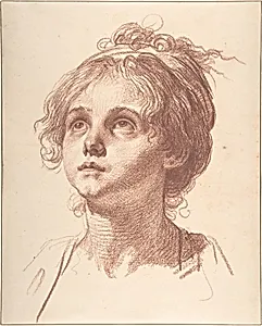 Head of a Girl Looking Up