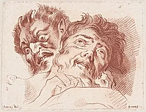 Head of a man and a satyr