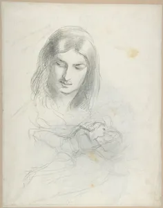 Head of a Man and Figure Studies (recto); Minotaur with a Maiden (verso)