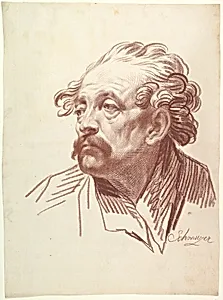 Head of a Man with a Moustache Looking Left