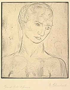 Head of a Woman (Kopf Groß) by Wilhelm Lehmbruck