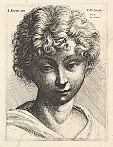 Head of a young girl by Wenceslaus Hollar|Parmigianino (Girolamo Francesco Maria Mazzola)