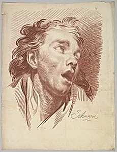 Head of a Youth with Open Mouth