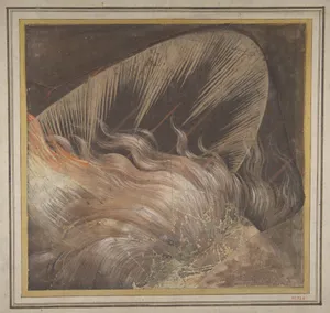 Head of an Apostle Surrounded by a Tongue of Fire and a Nimbus: Fragment of a Cartoon for a Descent of the Holy Spirit
