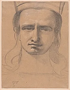 Head of Solomon (recto); Classical Head (verso)
