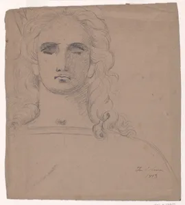Head of Solomon (recto); Study of a Boy's Head and Arm (verso)