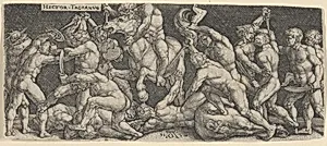 Hector Fighting the Greeks by Heinrich Aldegrever