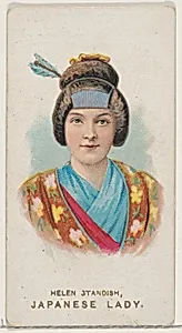 Helen Standish Dressed as Japanese Lady, from the set Actors and Actresses, Second Series (N71) for Duke brand cigarettes by W. Duke, Sons & Co.|Knapp & Company