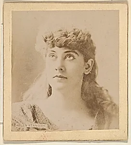 Helen Standish, from the Actresses series (N246), Type 2, issued by Kinney Brothers to promote Sporting Extra Cigarettes by Kinney Brothers Tobacco Company