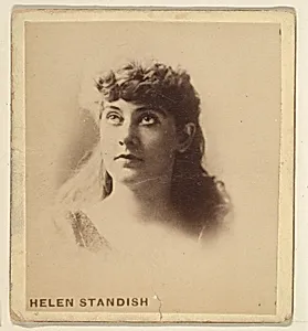 Helen Standish, from the Actresses series (N246), Type 2, issued by Kinney Brothers to promote Sporting Extra Cigarettes by Kinney Brothers Tobacco Company