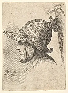Helmeted head by Wenceslaus Hollar|Parmigianino (Girolamo Francesco Maria Mazzola)|Francis Place