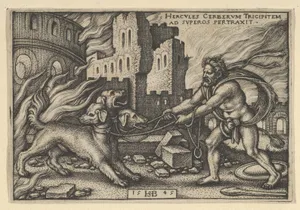 Hercules Capturing Cerberus, from "The Labors of Hercules"