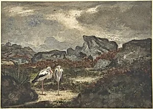 Herons in Landscape