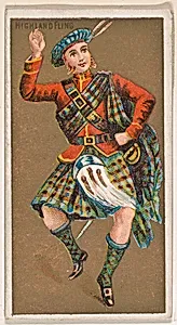 Highland Fling, from National Dances (N225, Type 1) issued by Kinney Bros. by Kinney Brothers Tobacco Company